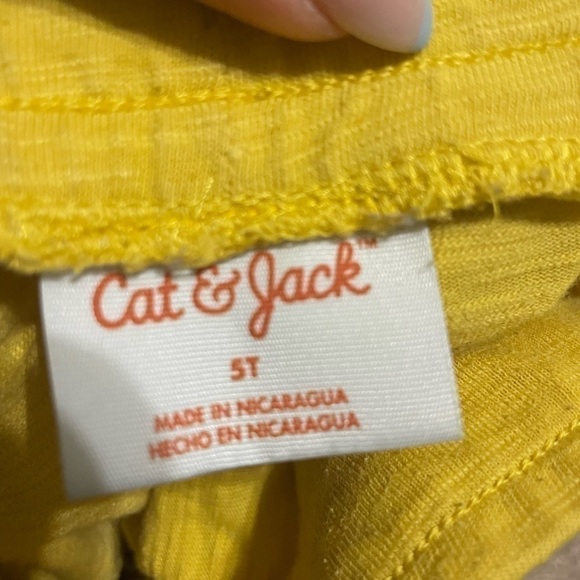 Cat & Jack yellow children’s shorts size 5T - Picture 4 of 6